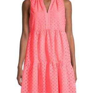 Lilly Pulitzer Novella Sleeveless Eyelet Mini medallion Size Small - coral